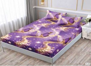 Чаршаф с ластик 160x200см + 2 калъфки за възглавници ,100% памук