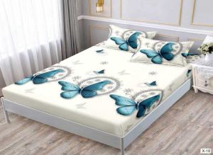 Чаршаф с ластик 160x200см + 2 калъфки за възглавници ,100% памук