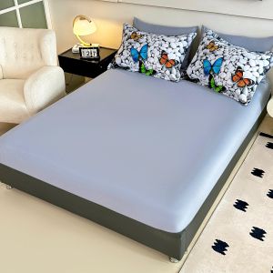 5 D Спален комплект от 100% памук с чаршаф с ластик,6 части