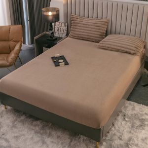 Плюшен комплект с ластик 160х200см, 4 части ,100% полиестер
