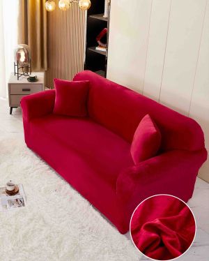 Kалъф за двоен диван от кадифе + подарък калъфка за възглавница