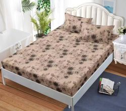 Чаршаф с ластик 160×200 см + 2 калъфки за възглавници – Поликотън