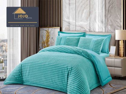 Луксозен спален комплект със завивка тип „Заешка козина“ , 6 части,с ластик