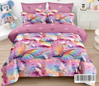 Спален комплект от 100% памук с чаршаф с ластик,6 части