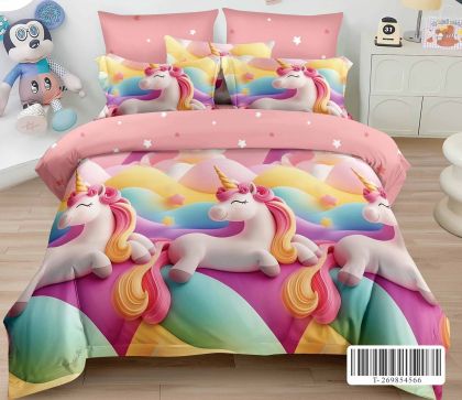 Спален комплект от 100% памук с чаршаф с ластик,6 части