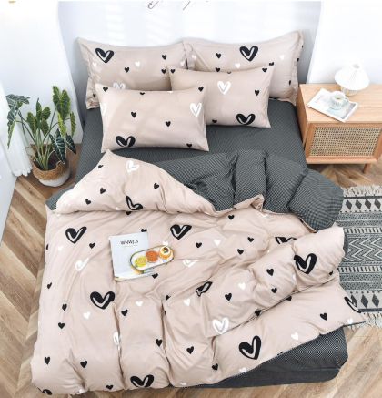 Спален комплект от 4 части , поликотън, двоен размер