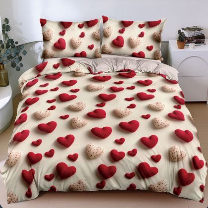 Спален комплект от 4 части , поликотън, двоен размер