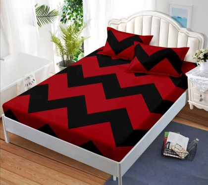 Чаршаф с ластик 160×200 см + 2 калъфки за възглавници – Поликотън