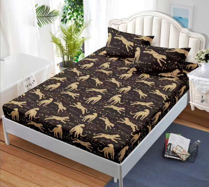 Чаршаф с ластик 160×200 см + 2 калъфки за възглавници – Поликотън