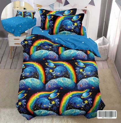 Единичен спален комплект,4 части,100% памук