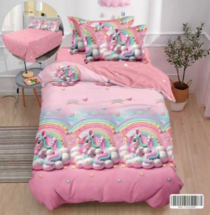 Единичен спален комплект,4 части,100% памук