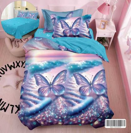 Единичен спален комплект,4 части,100% памук