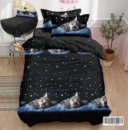 Единичен спален комплект,4 части,100% памук