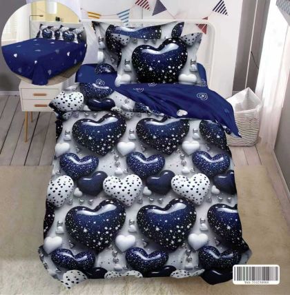 Единичен спален комплект,4 части,100% памук