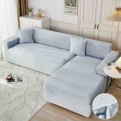 Kалъф за ъглов диван от кадифе + подарък 2бр.калъфки за възглавници