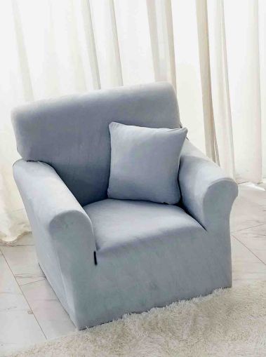 Kалъф за фотьойл от кадифе + подарък калъфка за възглавница