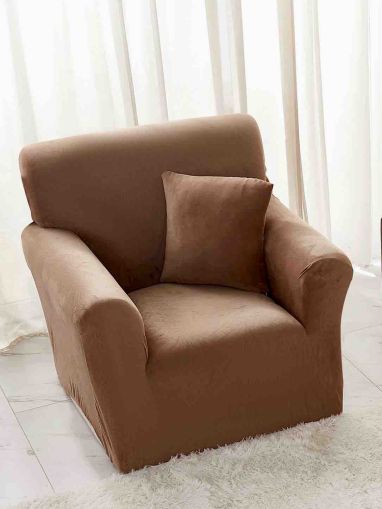 Kалъф за фотьойл от кадифе + подарък калъфка за възглавница