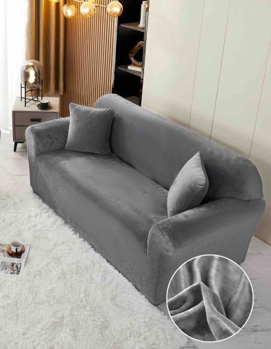 Kалъф за двоен диван от кадифе + подарък калъфка за възглавница