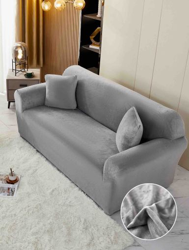 Kалъф за троен диван от кадифе + подарък калъфка за възглавница