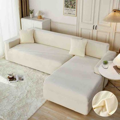 Kалъф за ъглов диван от кадифе + подарък 2бр.калъфки за възглавници