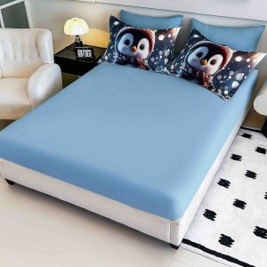 5 D Коледен комплект с ластик 180х200см ,100% памук , 6 части 