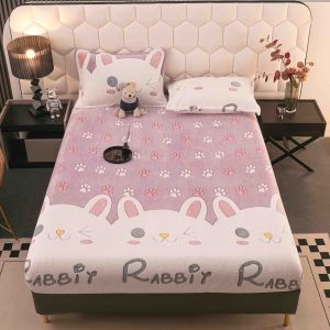 Плюшен чаршаф с ластик+2бр. калъфки за възглавница,Cocolino 100% полиестер