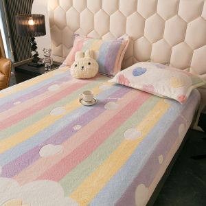 Плюшен чаршаф с ластик+2бр. калъфки за възглавница,Cocolino 100% полиестер