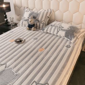 Плюшен чаршаф с ластик+2бр. калъфки за възглавница,Cocolino 100% полиестер