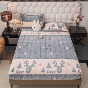 Плюшен чаршаф с ластик+2бр. калъфки за възглавница,Cocolino 100% полиестер