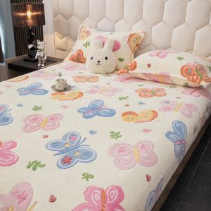 Плюшен чаршаф с ластик+2бр. калъфки за възглавница,Cocolino 100% полиестер