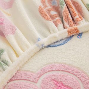 Плюшен чаршаф с ластик+2бр. калъфки за възглавница,Cocolino 100% полиестер