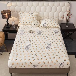 Плюшен чаршаф с ластик+2бр. калъфки за възглавница,Cocolino 100% полиестер