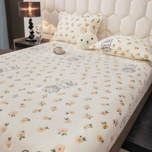 Плюшен чаршаф с ластик+2бр. калъфки за възглавница,Cocolino 100% полиестер