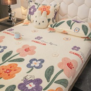 Плюшен чаршаф с ластик+2бр. калъфки за възглавница,Cocolino 100% полиестер