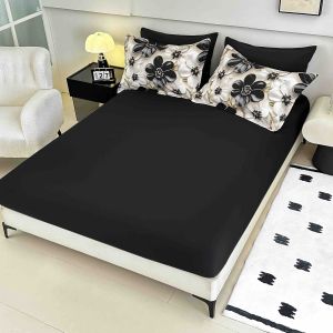 5 D Спален комплект от 100% памук с чаршаф с ластик,6 части