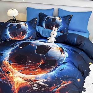 5 D Спален комплект от 100% памук с чаршаф с ластик,6 части