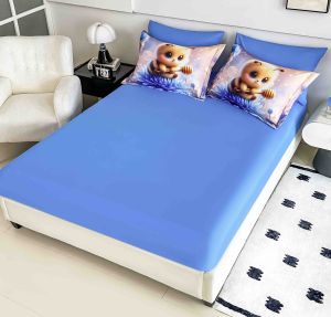 5 D Спален комплект от 100% памук с чаршаф с ластик,6 части