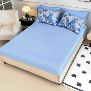 5 D Спален комплект от 100% памук с чаршаф с ластик,6 части