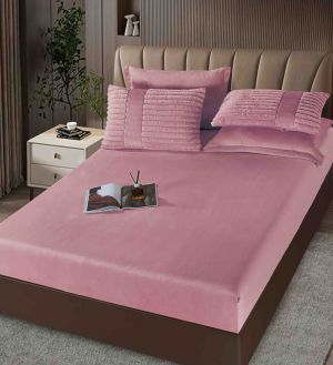 Луксозен спален комплект със завивка тип „Заешка козина“ , 6 части,с ластик