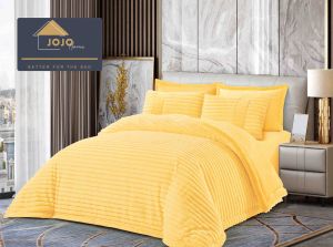 Луксозен спален комплект със завивка тип „Заешка козина“ , 6 части,с ластик