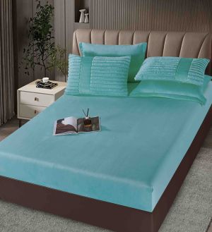 Луксозен спален комплект със завивка тип „Заешка козина“ , 6 части,с ластик