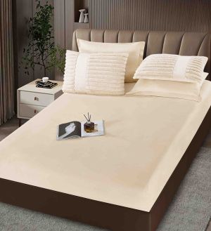 Луксозен спален комплект със завивка тип „Заешка козина“ , 6 части,с ластик