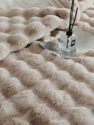 Луксозен комплект с изкуствен заешки косъм ,6 части ,100% микрофибър