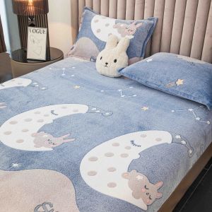 Плюшен чаршаф с ластик+2бр. калъфки за възглавница,Cocolino 100% полиестер