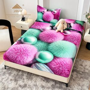 5D Чаршаф с ластик 160/200см + 2бр. калъфки за възглавници,100% памук