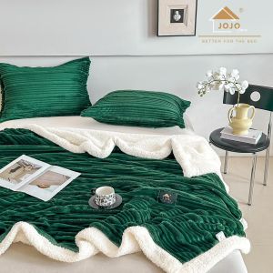 Луксозно плюшено одеяло + 2 бр. калъфки за възглавници,100% полиестер