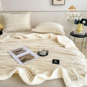 Луксозно плюшено одеяло + 2 бр. калъфки за възглавници,100% полиестер