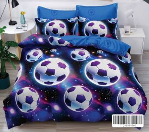 Спален комплект от 100% памук с чаршаф с ластик,6 части