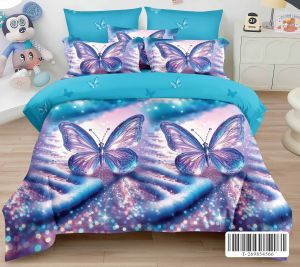 Спален комплект от 100% памук с чаршаф с ластик,6 части