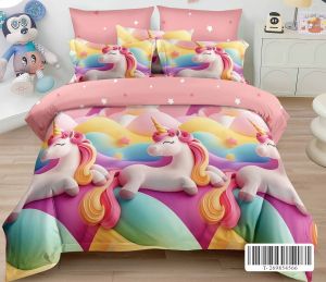 Спален комплект от 100% памук с чаршаф с ластик,6 части